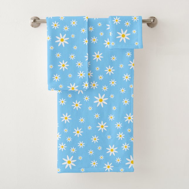 Blue Daisy Badetuch Set (Insitu)