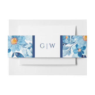 Blue Daisy Blume Bly Band Einladung