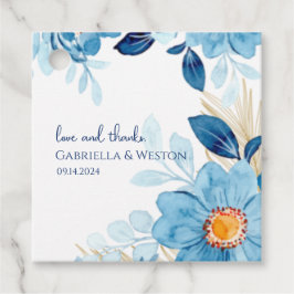Blue Daisy Blume Geschenkmarke Geschenkanhänger