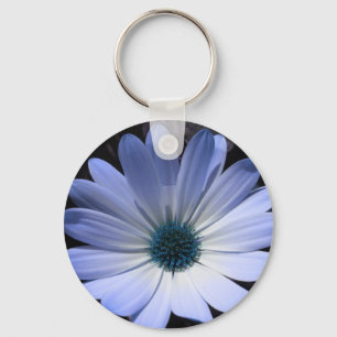Blue Daisy Blume Schlüsselanhänger