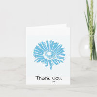 Blue Daisy Briefmarke Vielen Dank