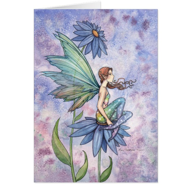 Blue Daisy Fairy Card von Molly Harrison (Vorne)
