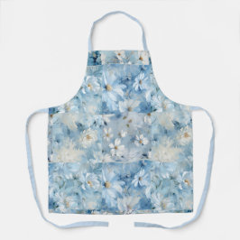 Blue Daisy Floral Patchwork Schürze