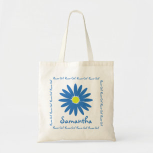 Blue Daisy Flower Girl Tragetasche