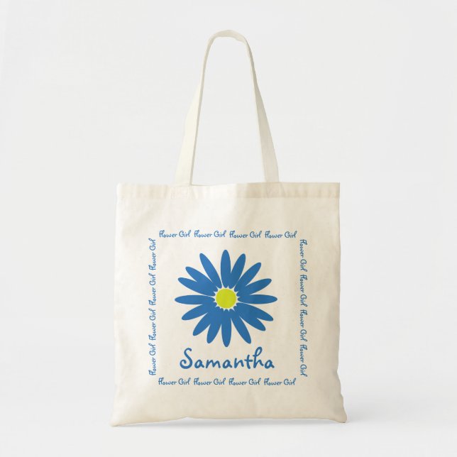 Blue Daisy Flower Girl Tragetasche (Vorne)