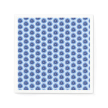 Blue Daisy Napkin ganz über Print