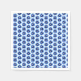 Blue Daisy Napkin ganz über Print Serviette