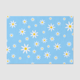 Blue Daisy Tissue Paper Seidenpapier