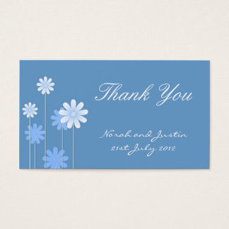 Blue Daisy Wedding Dankeschön Card