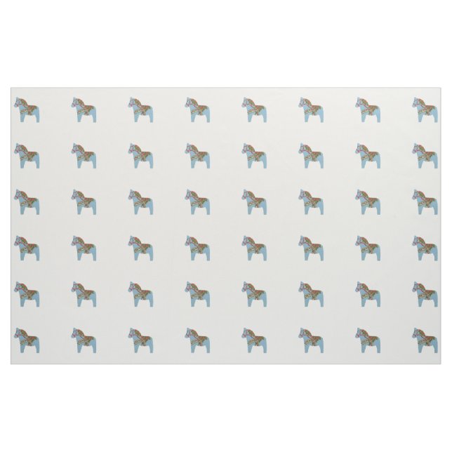 Blue Dala Horse Fabric Stoff (Fat Quarter (45,7 x 55,9 cm))