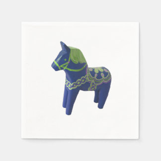 Blue Dala Horse Paper Napkins Serviette