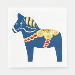 Blue Dala Horse Paper Napkins Serviette