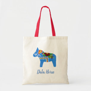 Blue Dala Horse Tote Bag Tragetasche
