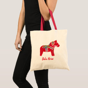 Blue Dala Horse Tote Bag Tragetasche