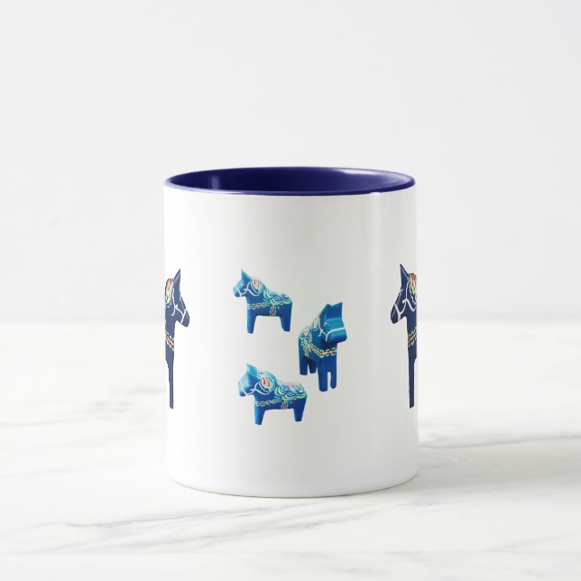 Blue Dala Horses Tasse (Zentrum)