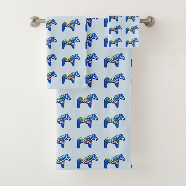 Blue Dala Pferde Badhandtuch Set (Insitu)