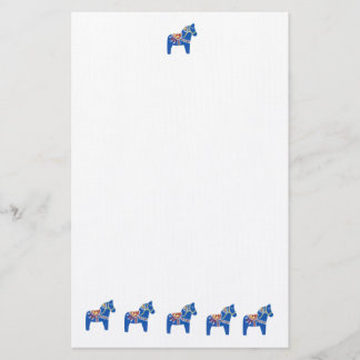 Blue Dala Pferde Briefpapier