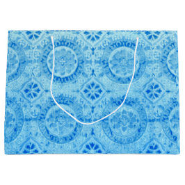 Blue Damask Geschenktasche Große Geschenktüte
