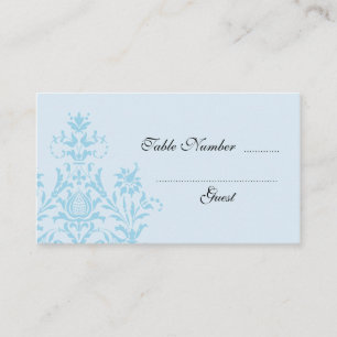 Blue Damask Hochzeitstisch-Platzkarten Platzkarte
