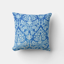 Blue Damask Kissen
