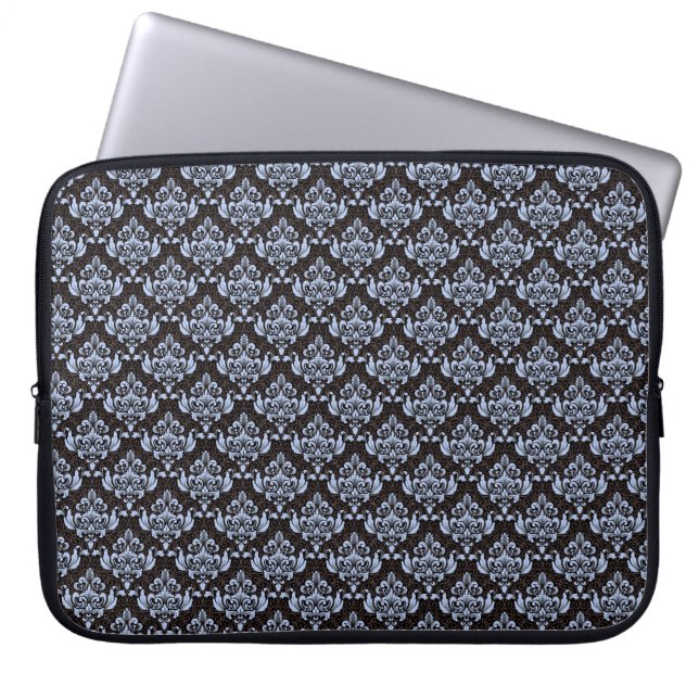 Blue Damask Laptopschutzhülle (Vorderseite)