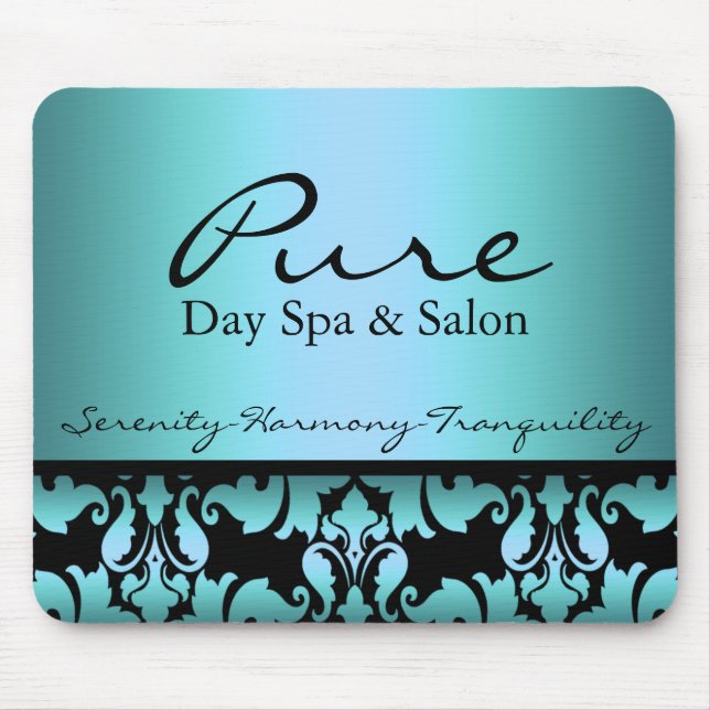 Blue Damask Mousepad (Vorne)