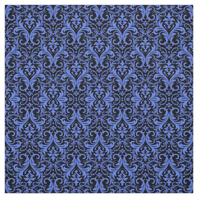 Blue Damask Stoff (Muster)