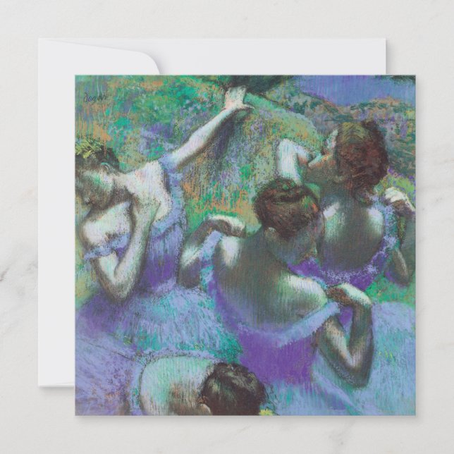 Blue Dancers von Edgar Degas, Vintager Impressioni Einladung (Vorderseite)
