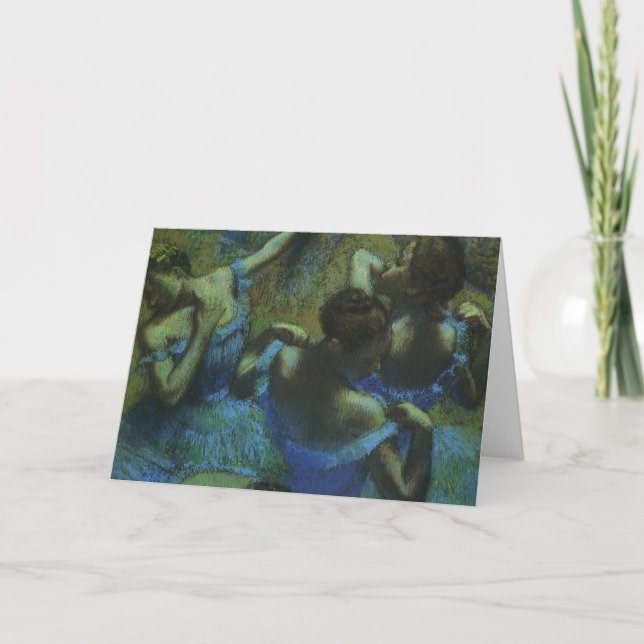 Blue Dancers von Edgar Degas, Vintager Impressioni Karte (Vorderseite)