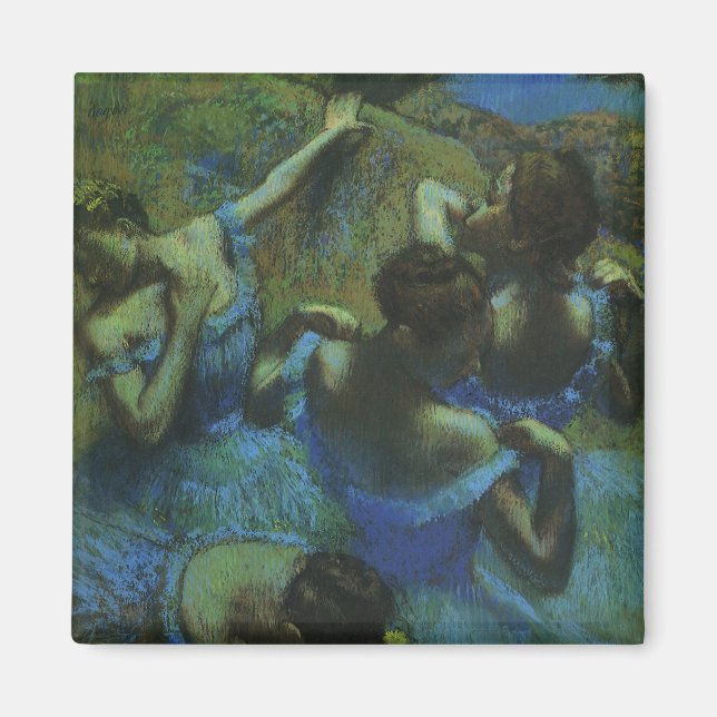 Blue Dancers von Edgar Degas, Vintager Impressioni Magnet (Vorne)