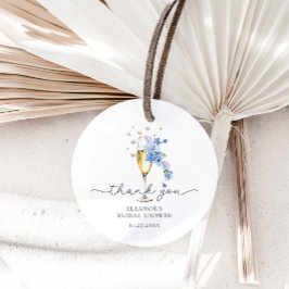 Blue Danke Pearls & Prosecco Brautparty Geschenkanhänger