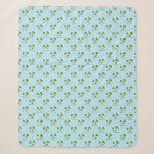 Blue Deck The Palms Tropical Christmas Santa Flami Sherpadecke