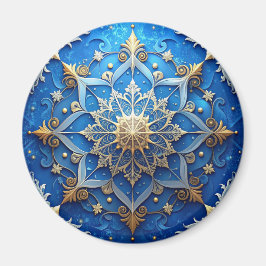 Blue Decorative Christmas Holiday Magnet