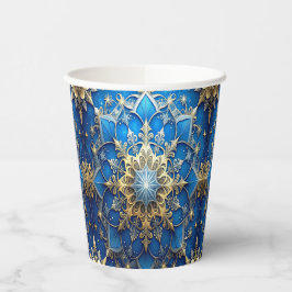 Blue Decorative Christmas Holiday Paper Cups Pappbecher