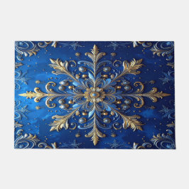 Blue Decorative Holiday Doormat Fußmatte