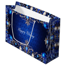 Blue Decorative Holiday Geschenktasche Große Geschenktüte