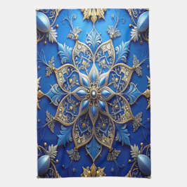 Blue Decorative Holiday Kitchen Towel Geschirrtuch