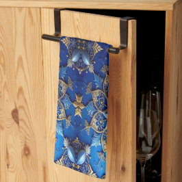 Blue Decorative Holiday Kitchen Towel Geschirrtuch