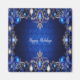 Blue Decorative Holiday Magnet