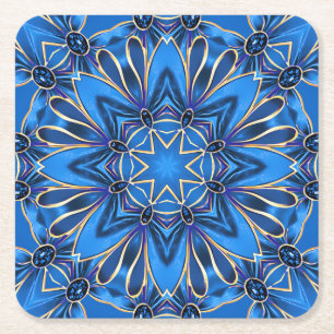 Blue Decorative Holiday Paper Untersetzer