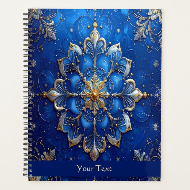 Blue Decorative Holiday Planer (Vorderseite)