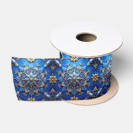 Blue Decorative Holiday Satin Ribbon Satinband