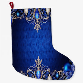 Blue Decorative Holiday Strumpf Großer Weihnachtsstrumpf