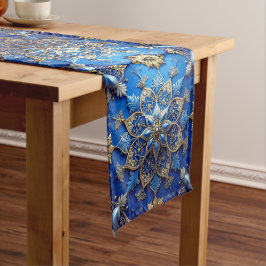 Blue Decorative Holiday Table Runner Mittelgroßer Tischläufer