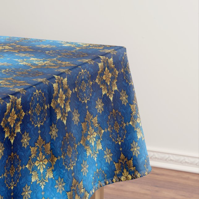 Blue Decorative Holiday Tablecloth Tischdecke (Beispiel)