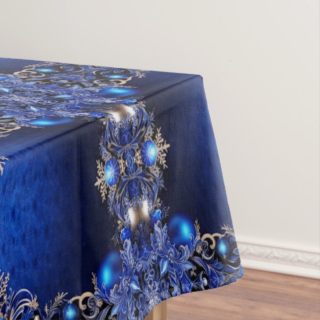 Blue Decorative Holiday Tablecloth Tischdecke (Beispiel)