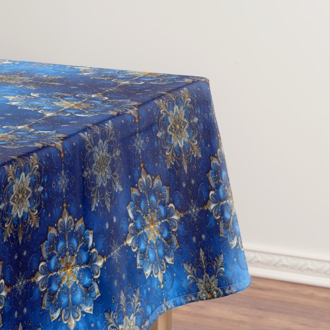 Blue Decorative Holiday Tablecloth Tischdecke (Beispiel)