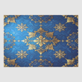 Blue Decorative Holiday Tissue Paper Seidenpapier