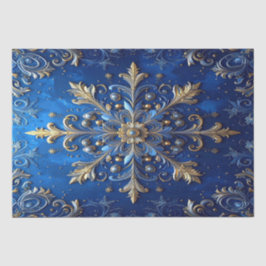 Blue Decorative Holiday Tissue Paper Seidenpapier