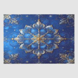 Blue Decorative Holiday Tissue Paper Seidenpapier